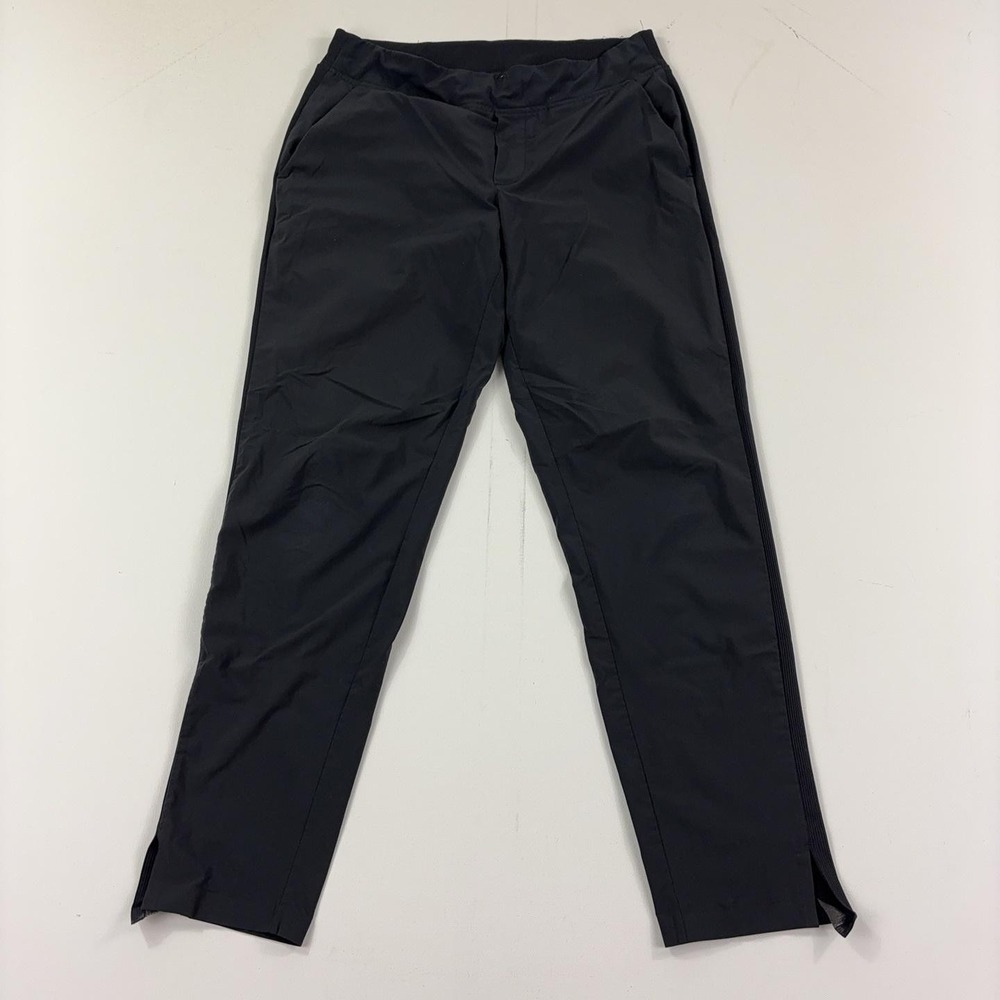 Athleta Brooklyn Ankle Pants Womens 4 Black Stretch Travel Pull On 198671